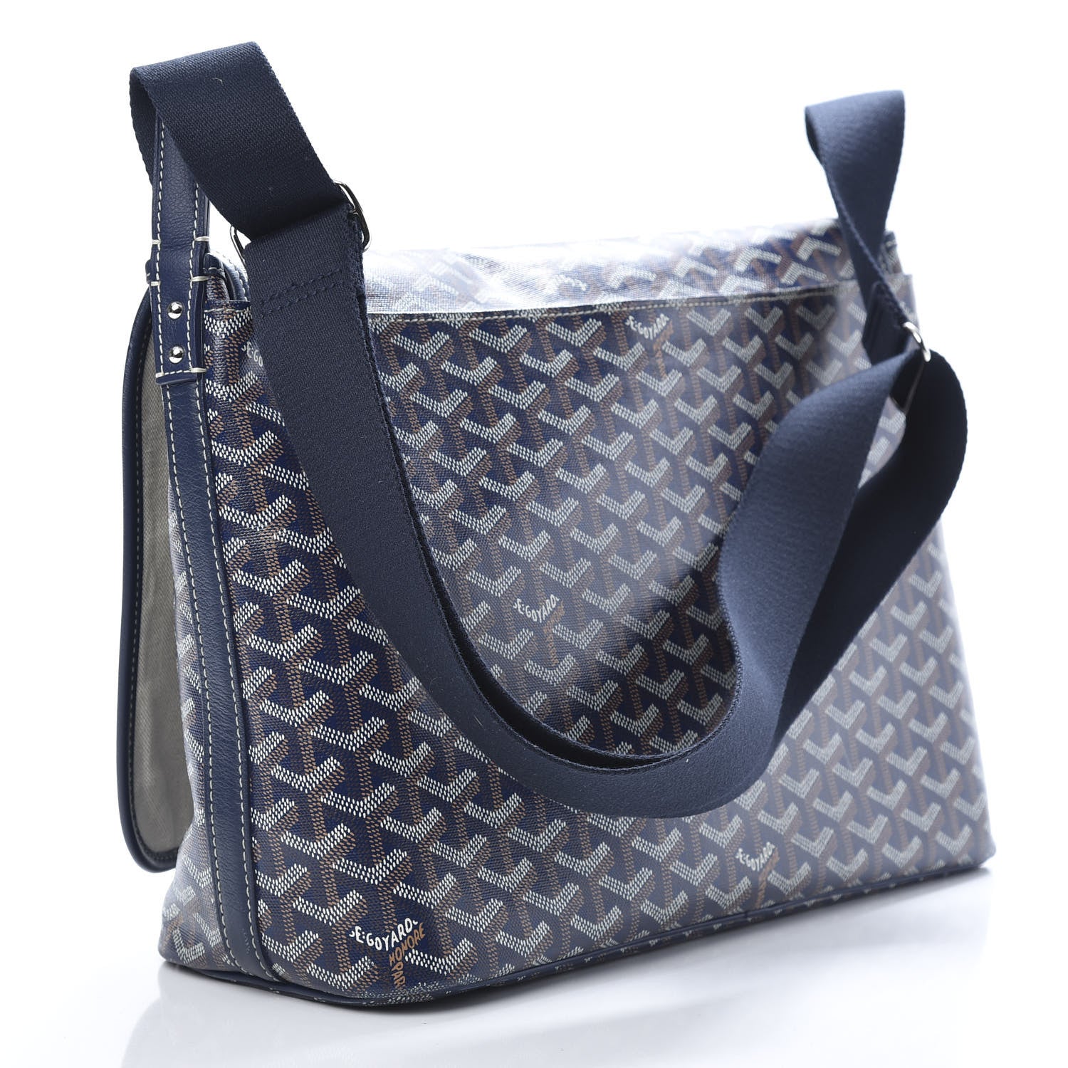 Goyard Goyardine Capetien Messenger Bag Navy 3 of 14