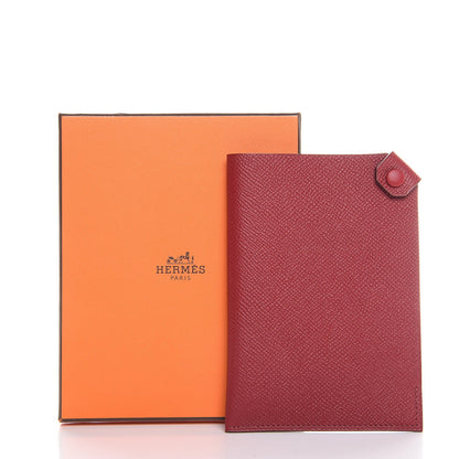 Hermes Epsom Tarmac PM Passport Holder Rouge Grenat 6 of 6