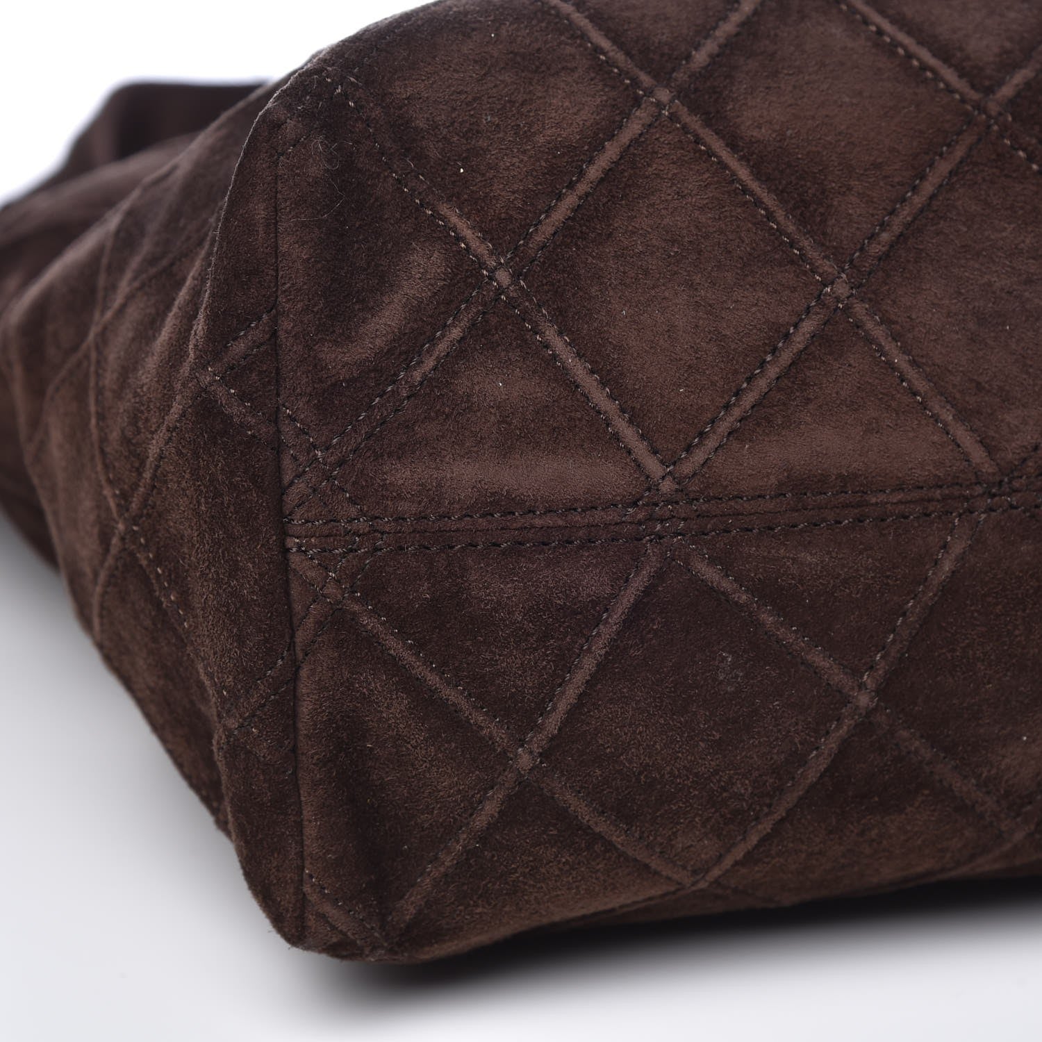 Chanel Suede Stitched Hobo Brown 9 of 10