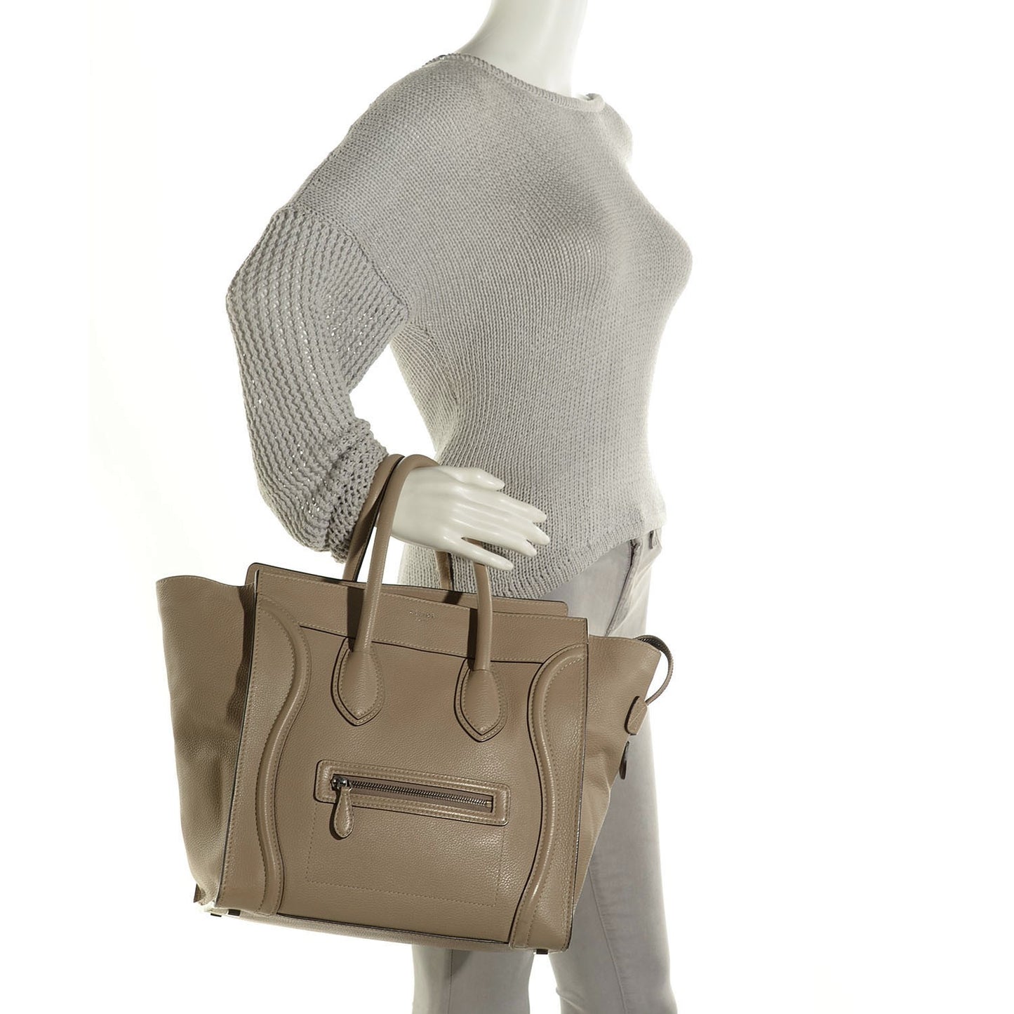Drummed Calfskin Mini Luggage Dune