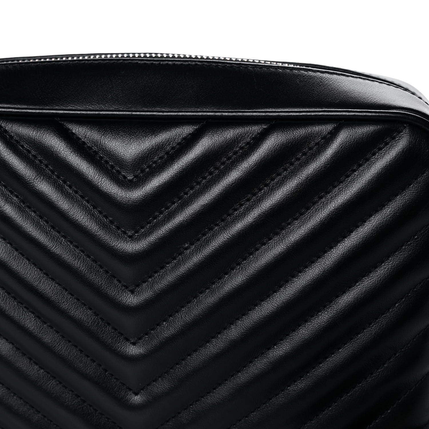 Saint Laurent Calfskin Matelasse Monogram Lou Camera Bag Black 16 of 18