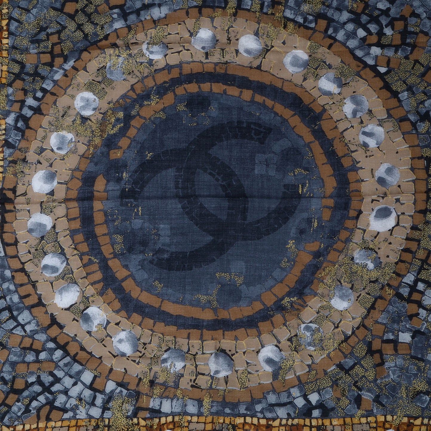 Cashmere Mosaic CC Logo Scarf