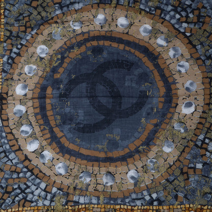Chanel Cashmere Mosaic CC Logo Scarf 1 of 5