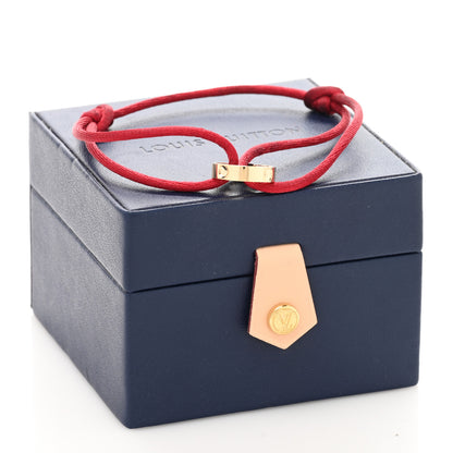 Louis Vuitton 18K Yellow Gold Empreinte Adjustable Cord Bracelet Red 4 of 4