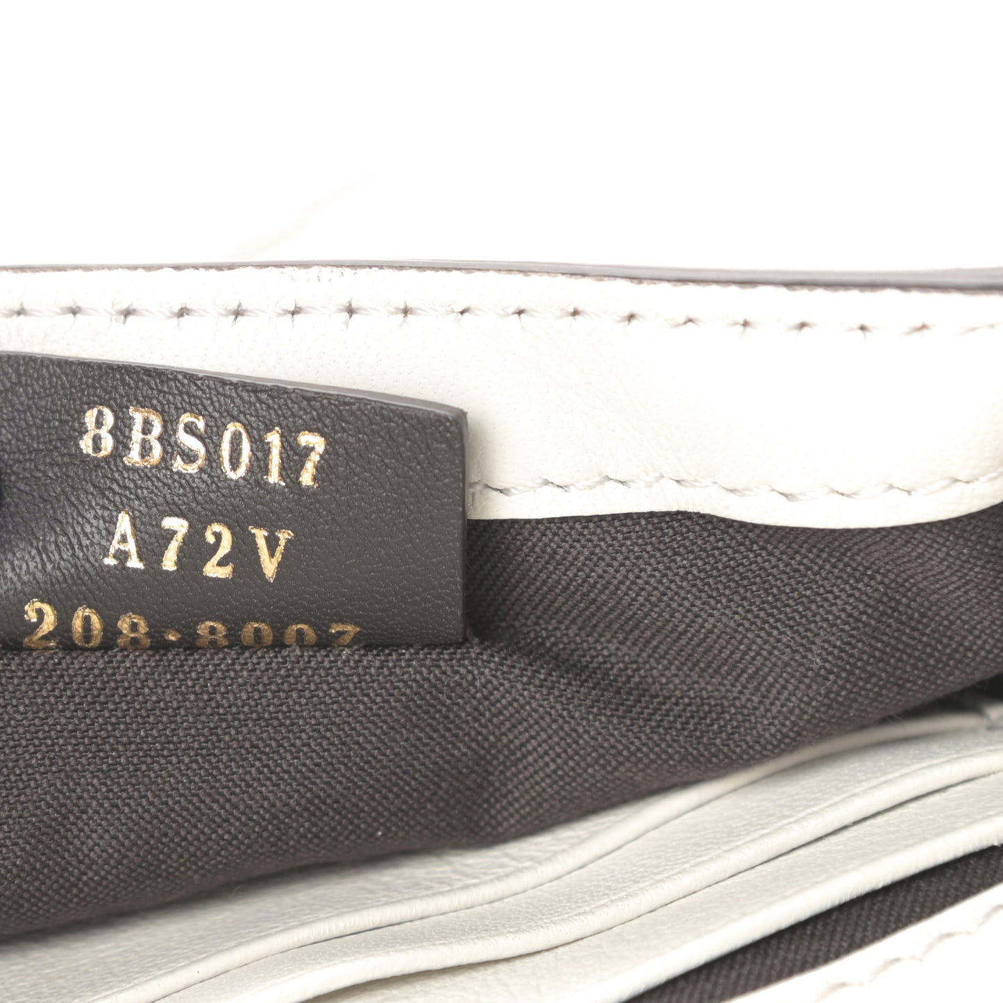 Nappa FF 1974 Embossed Mini Baguette White