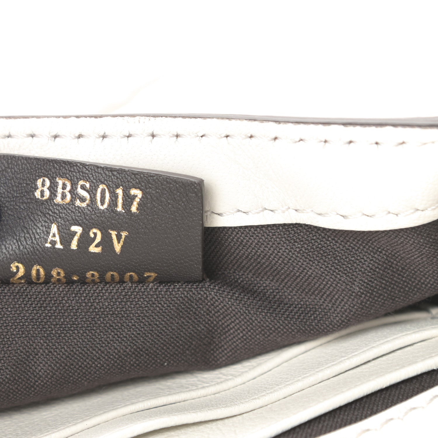 Fendi Nappa FF 1974 Embossed Mini Baguette White 7 of 11