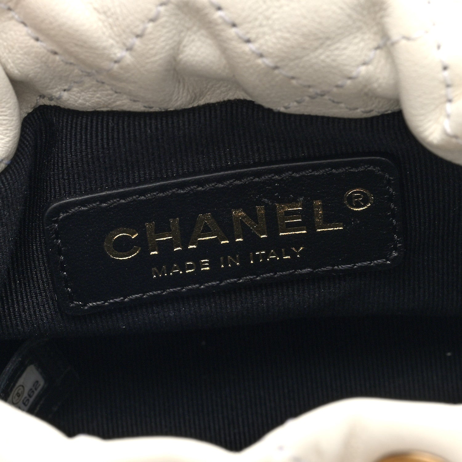 Chanel Calfskin Quilted Pearl Mini About Pearls Drawstring Bucket Bag White 6 of 10