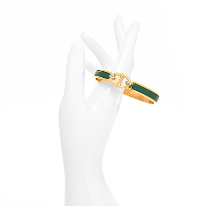 Hermes Enamel Mini Clic Chaine d'Ancre Bracelet GM Vert Flamboyant 2 of 5