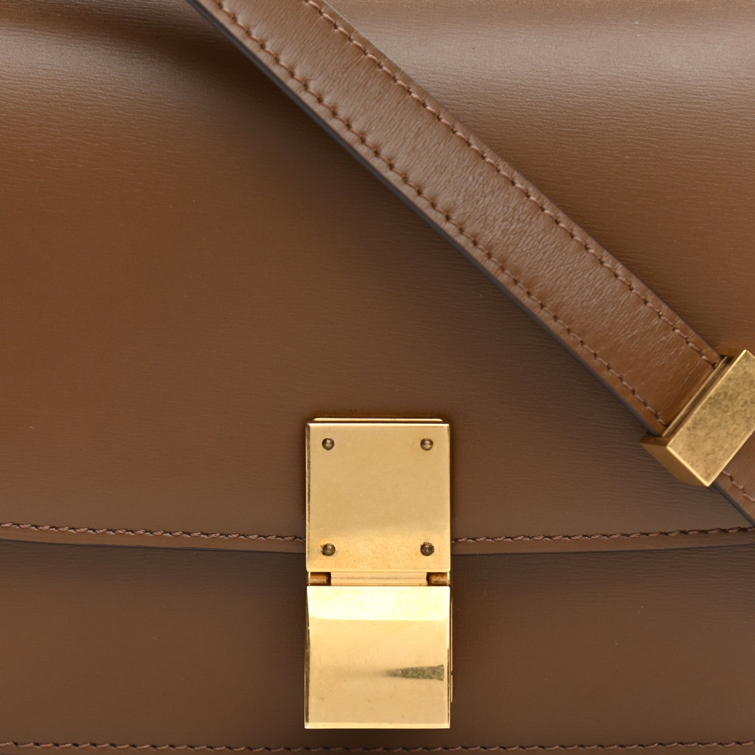 Celine Smooth Calfskin Small Classic Box Flap Bag Camel 8 of 12