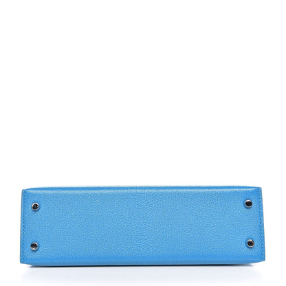 Hermes Chevre Mysore Mini Kelly Sellier 20 Bleu Zanzibar 6 of 30