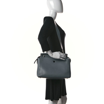 Fendi Vitello Baltico Dolce DotCom Satchel Riviera Blue Notte 2 of 12