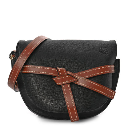 Loewe Grained Calfskin Small Gate Crossbody Bag Pecan Black 1 of 9