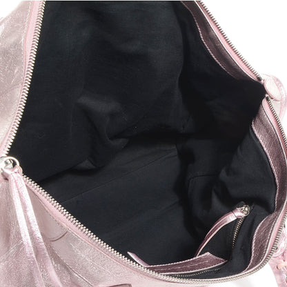 Balenciaga Metallic Agneau Classic Silver Hardware Work Sparkle Pale Rose 6 of 11