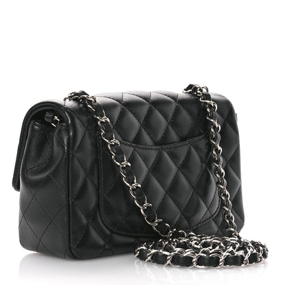 Chanel Lambskin Quilted Mini Rectangular Flap Black 3 of 11