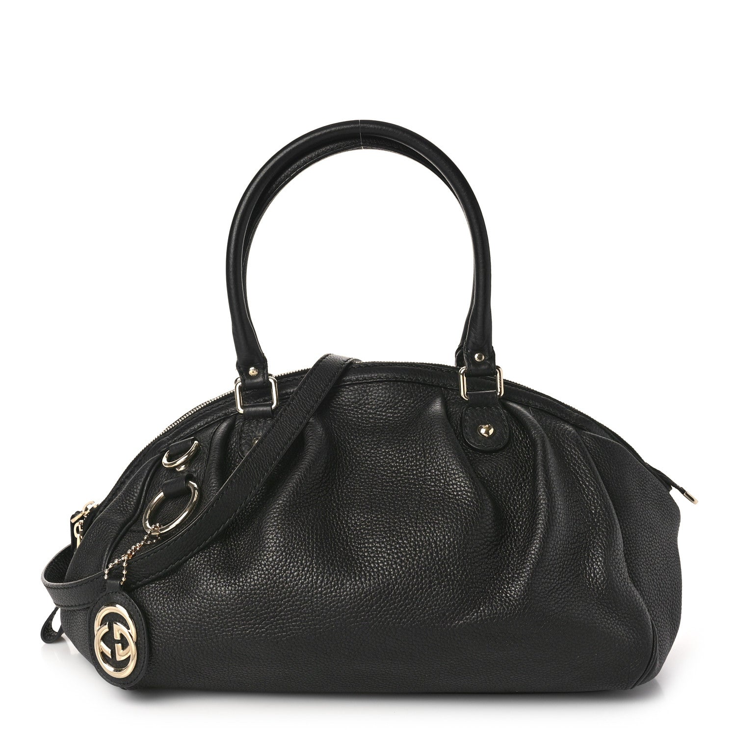 Gucci Calfskin Medium Sukey Boston Bag Black 1 of 8