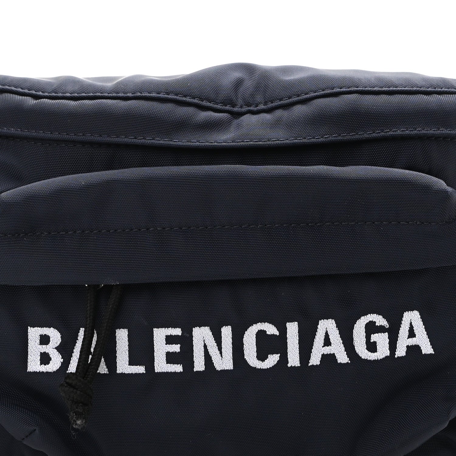 Balenciaga Sport Nylon Logo Embroidered Small Wheel Beltpack Navy Blue Red 6 of 11