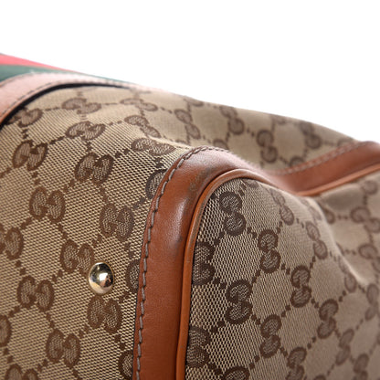 Gucci Monogram Vintage Web Medium Boston Tobacco 16 of 18