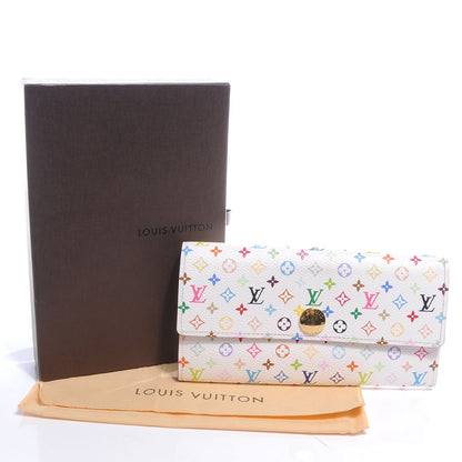 Louis Vuitton Monogram Multicolor Sarah Wallet White 5 of 9
