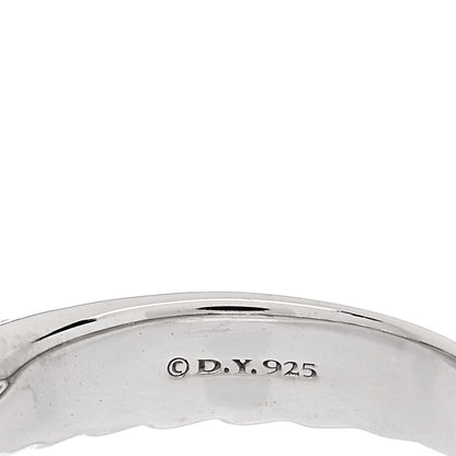 David Yurman Sterling Silver Diamond 5mm Crossover Ring 57 8 4 of 5