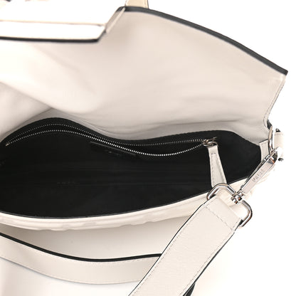 Fendi Nappa FF 1974 Embossed Belt Baguette Bag White 5 of 9