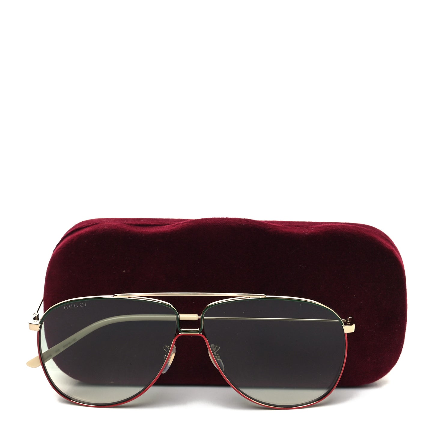 Aviator Sunglasses GG0440S Green Red