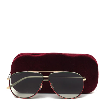 Gucci Aviator Sunglasses GG0440S Green Red 9 of 9