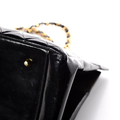 Chanel Patent Quilted Grand Shopping Tote GST Black 7 of 16