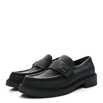 Louis Vuitton Calfskin Womens Twist Loafers 38 Black 4 of 9