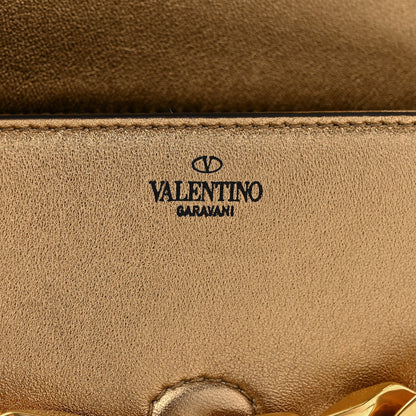 Valentino Garavani Laminated Nappa Small Vlogo Chain Shoulder Bag Antique Brass 6 of 12