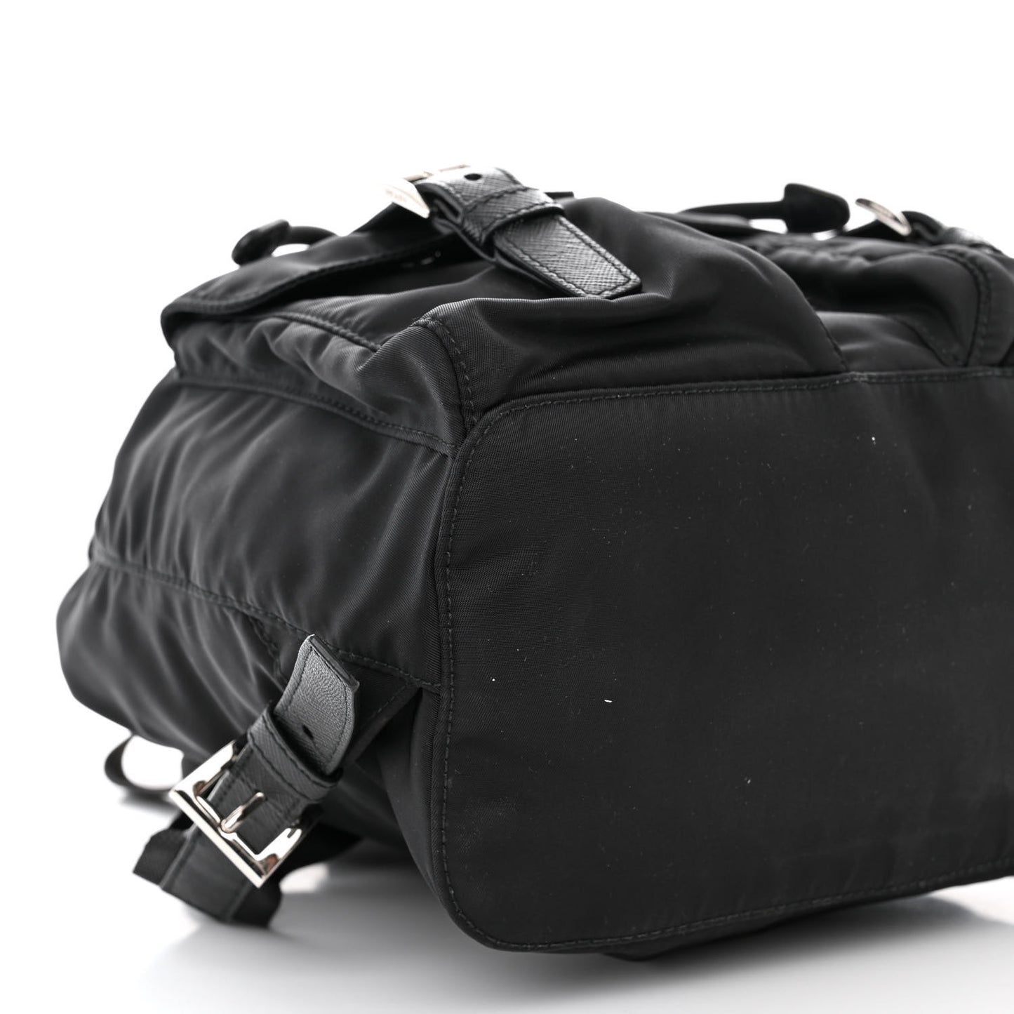 Tessuto Nylon Saffiano Small Backpack Black