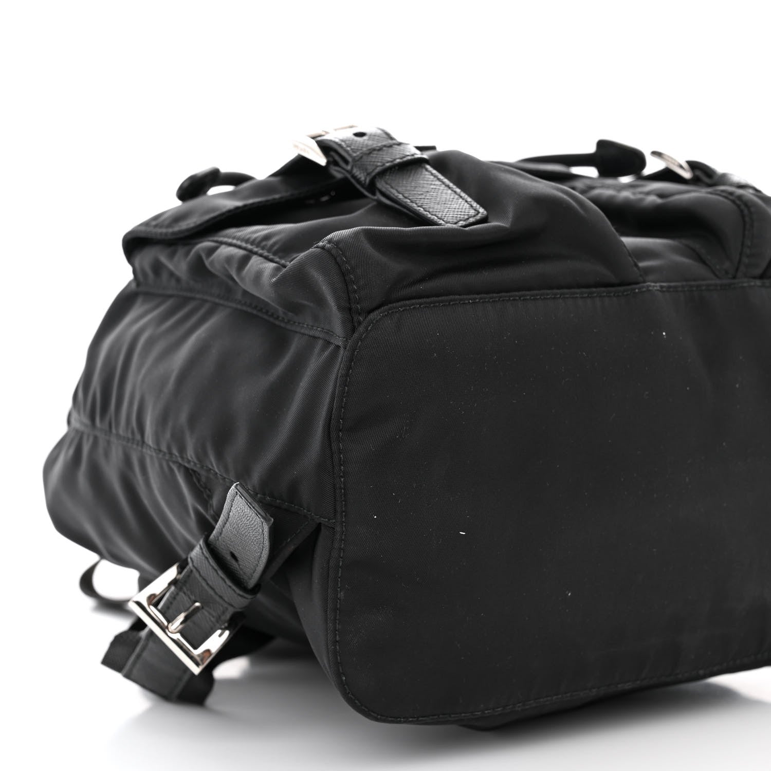 Prada Tessuto Nylon Saffiano Small Backpack Black 11 of 13