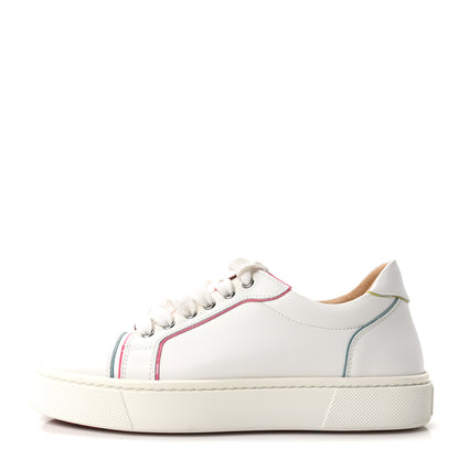 Christian Louboutin Calfskin Patent Vieirissima Flat Sneakers 40 White Multicolor 1 of 10