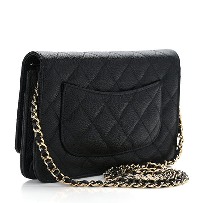 Chanel Caviar Quilted Wallet on Chain WOC Black 3 of 10
