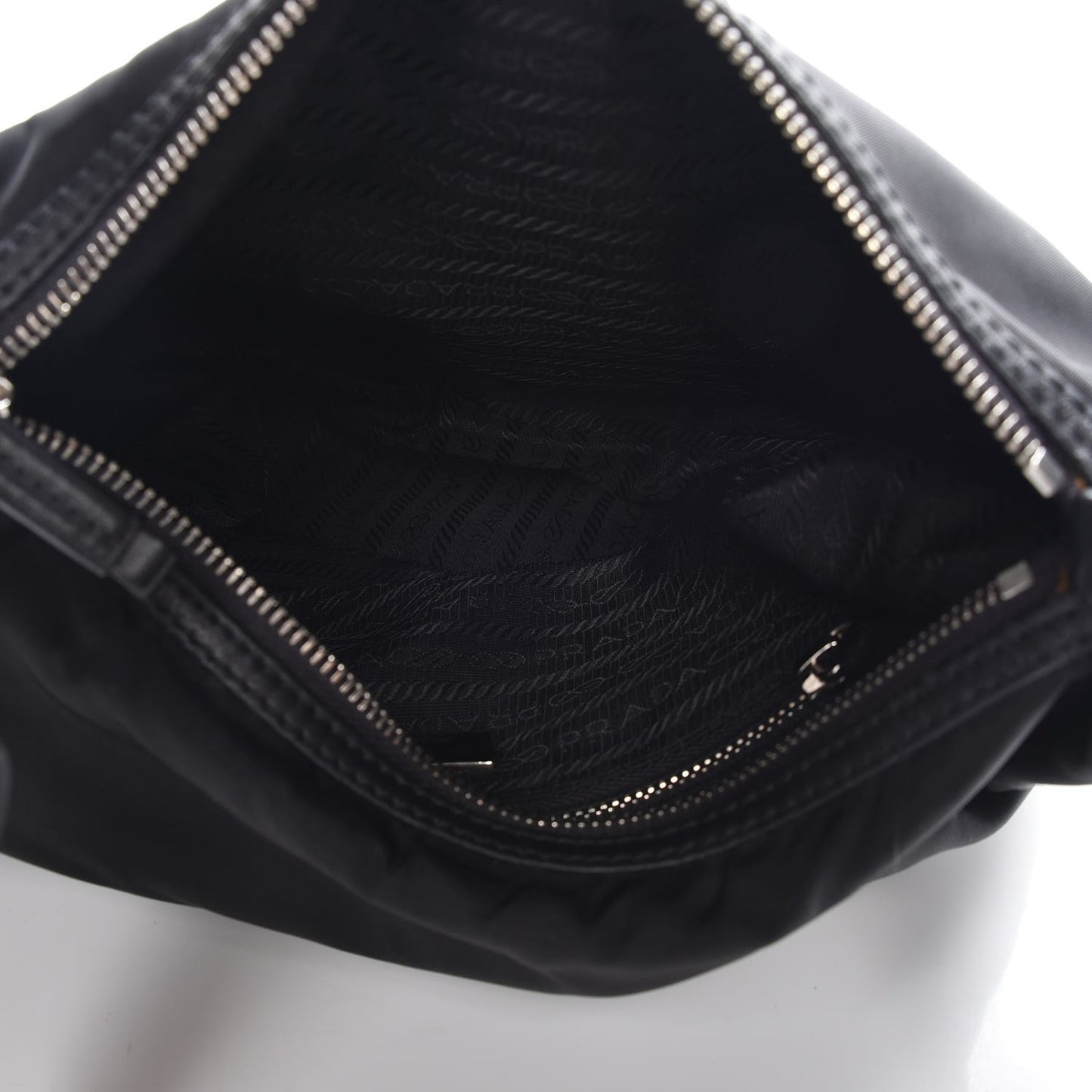 Tessuto Nylon Vitello Hobo Black