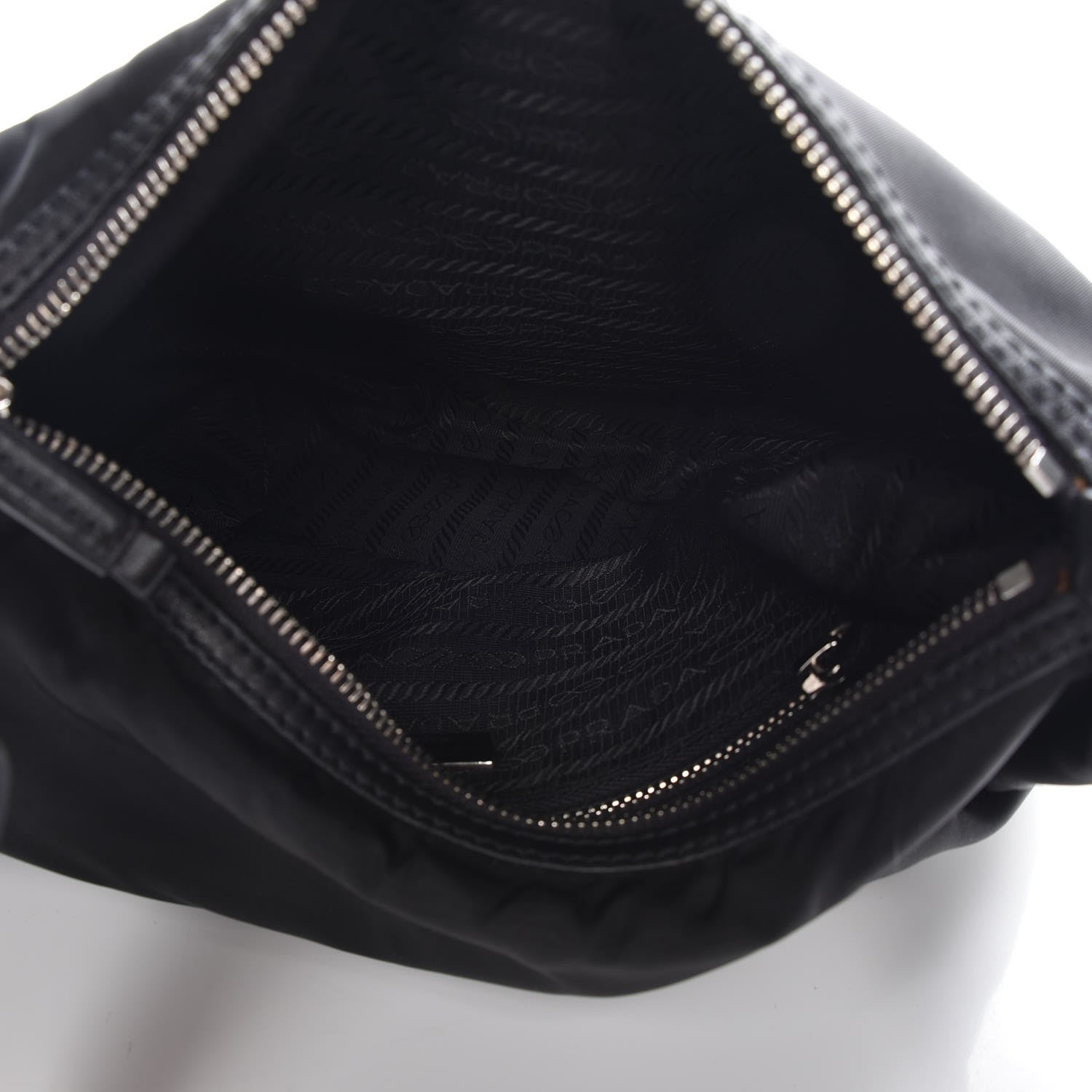 Prada Tessuto Nylon Vitello Hobo Black 5 of 6