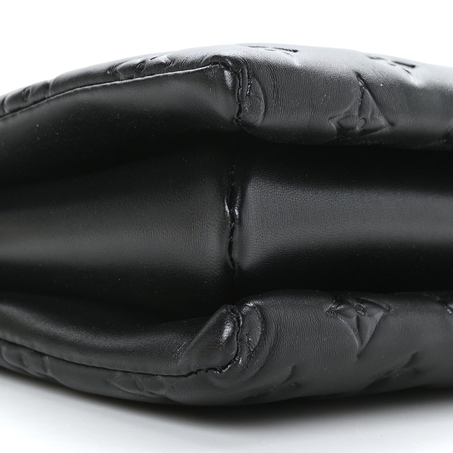 Lambskin Embossed Monogram Coussin PM Black