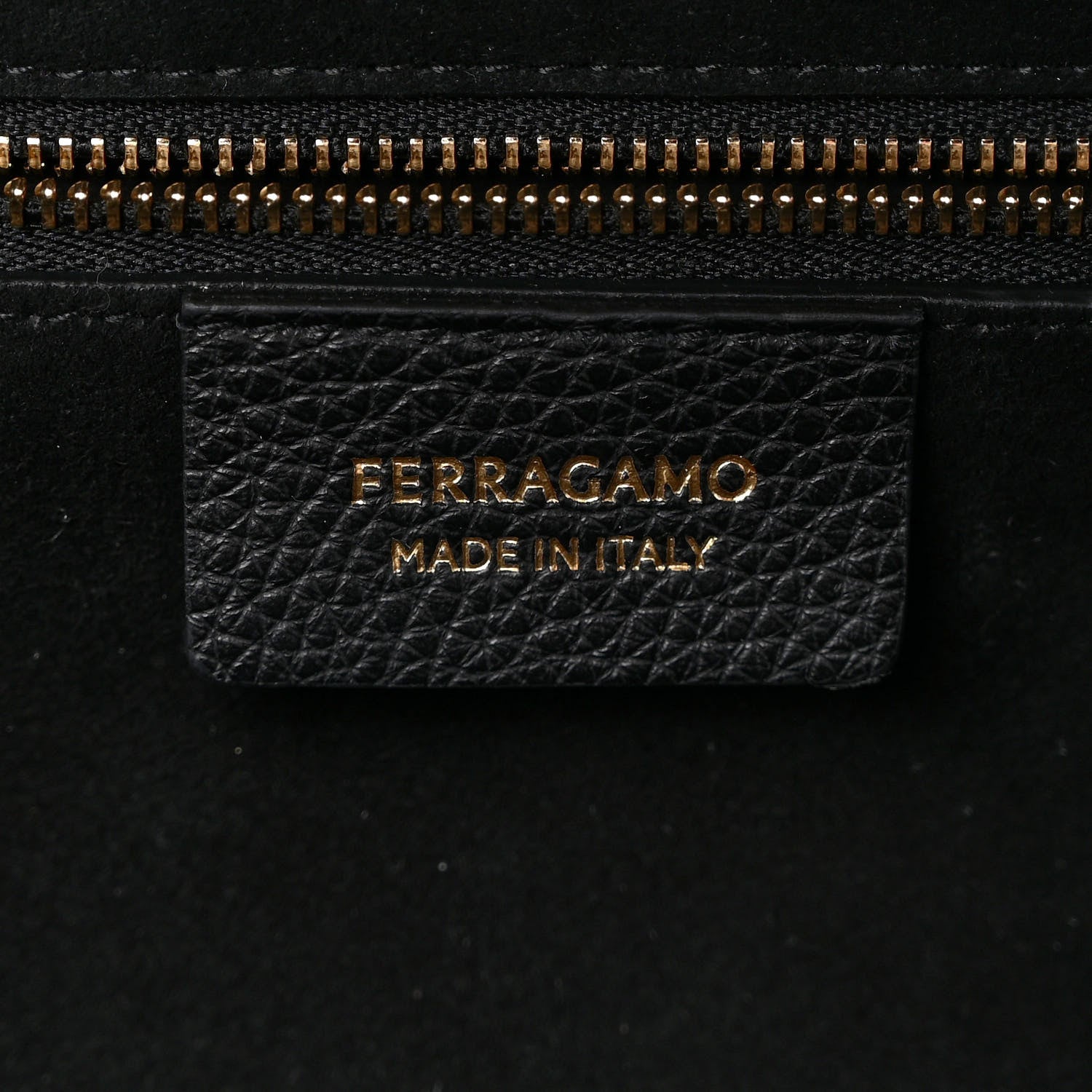 Salvatore Ferragamo Grainy Calfskin Tote Black 6 of 9