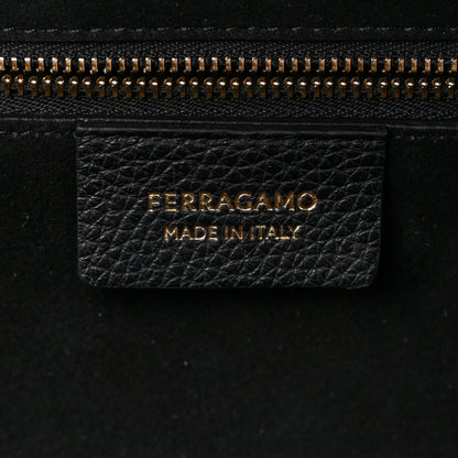 Salvatore Ferragamo Grainy Calfskin Tote Black 6 of 9