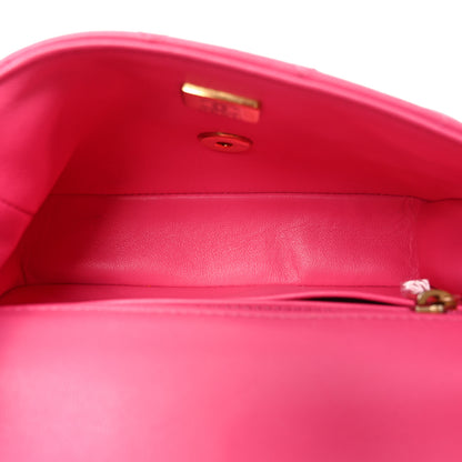 Chanel Lambskin Enamel Quilted Mini Coco Hearts Square Flap Pink 5 of 10