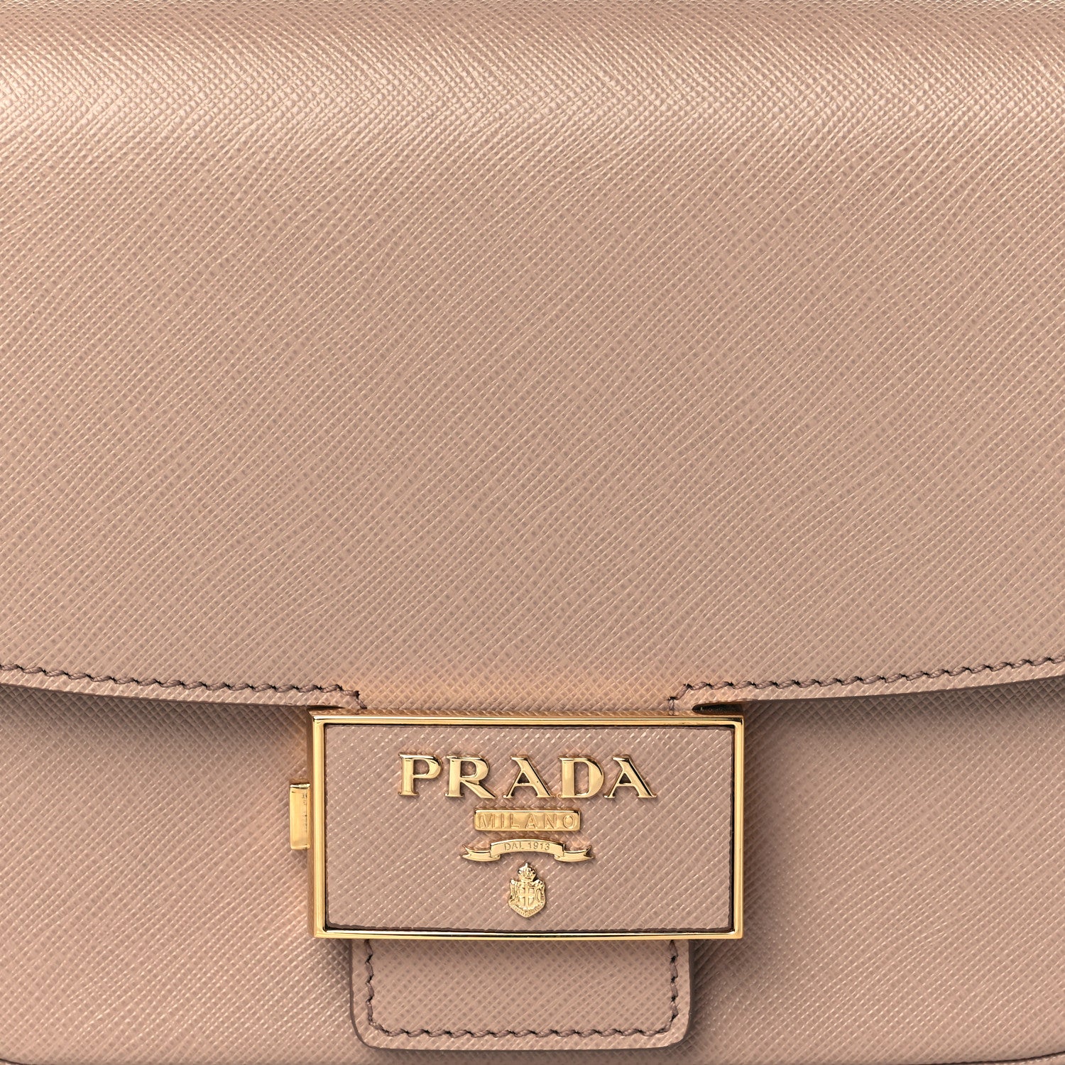 Prada Saffiano Lux Embleme Flap Shoulder Bag Cipria 7 of 9