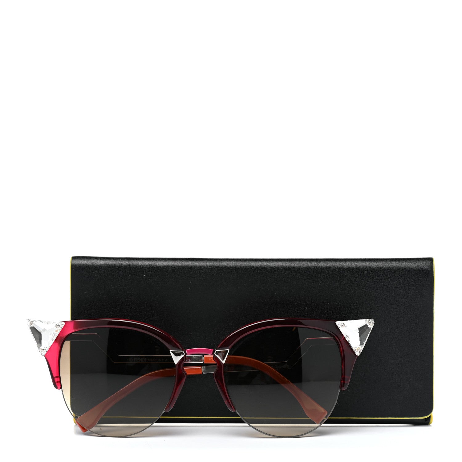 Fendi Iridia Sunglasses FF 0041/S Cherry Palladium 7 of 7