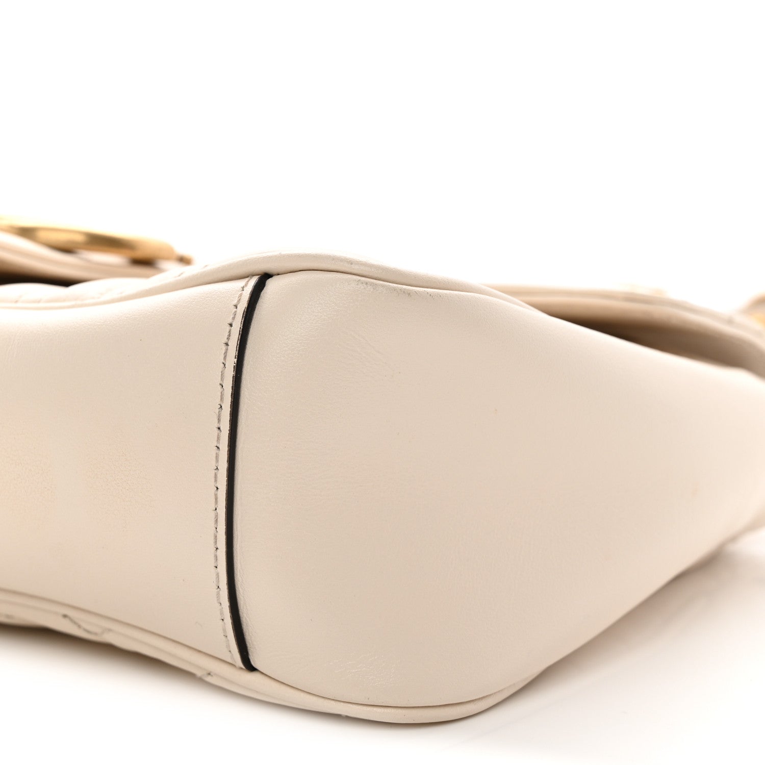 Gucci Calfskin Matelasse Small GG Marmont Shoulder Bag White 10 of 12