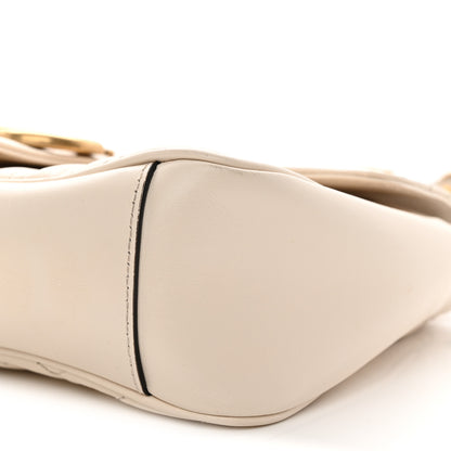 Gucci Calfskin Matelasse Small GG Marmont Shoulder Bag White 10 of 12