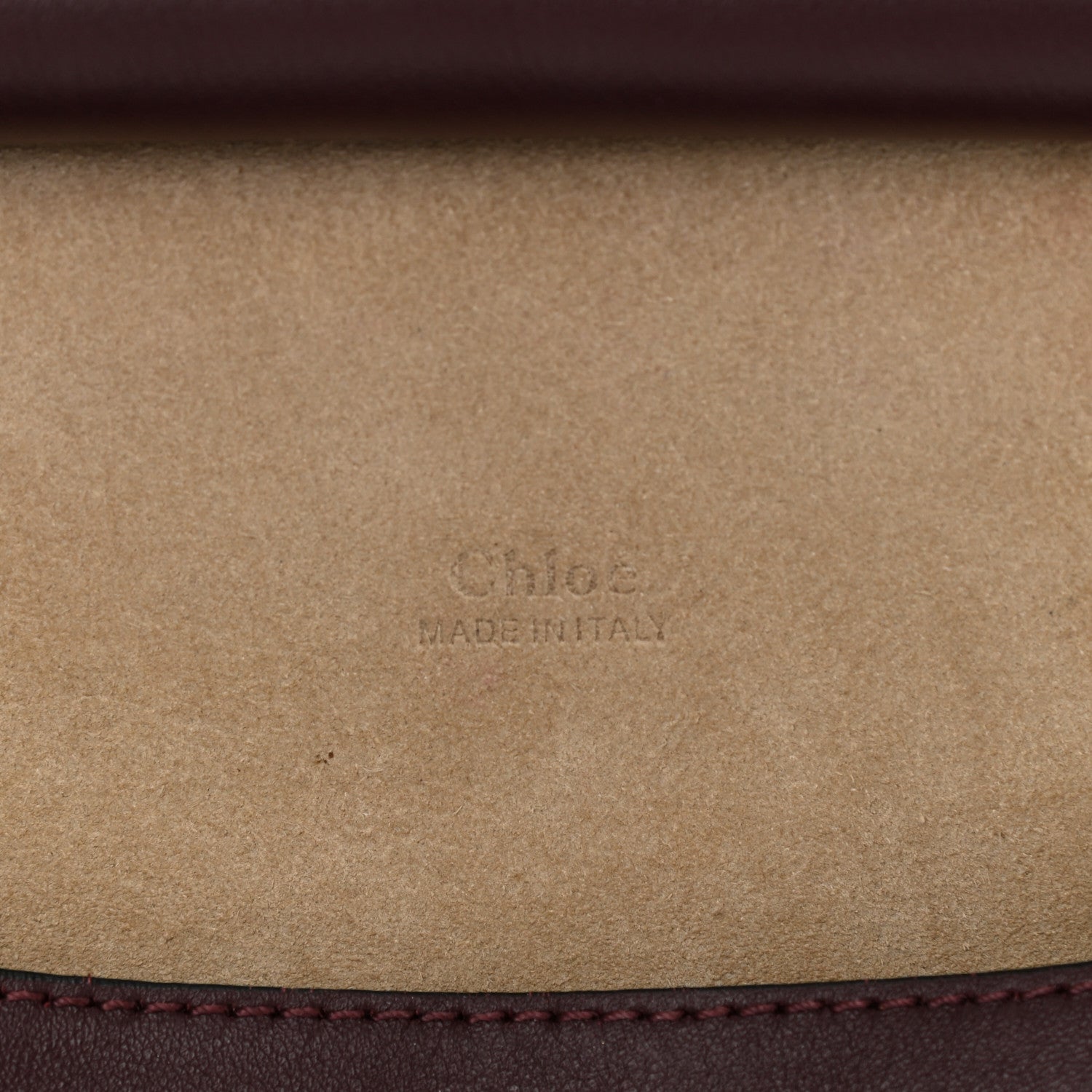 Chloe Suede Smooth Calfskin Medium Kurtis Shoulder Bag Plum Purple 7 of 18