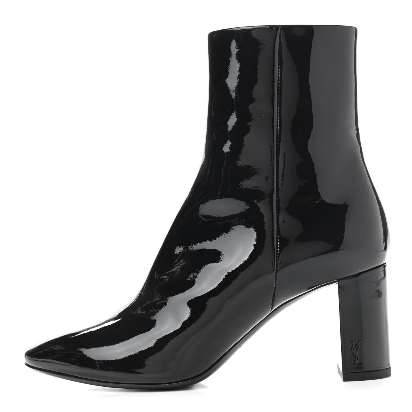 Patent Loulou Ankle Zip Boot 37.5 Black