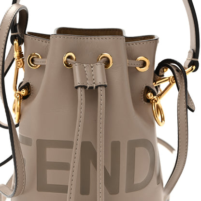 Fendi Vitello King F is Fendi Logo Embossed Mini Mon Tresor Bucket Bag Tortora 8 of 10