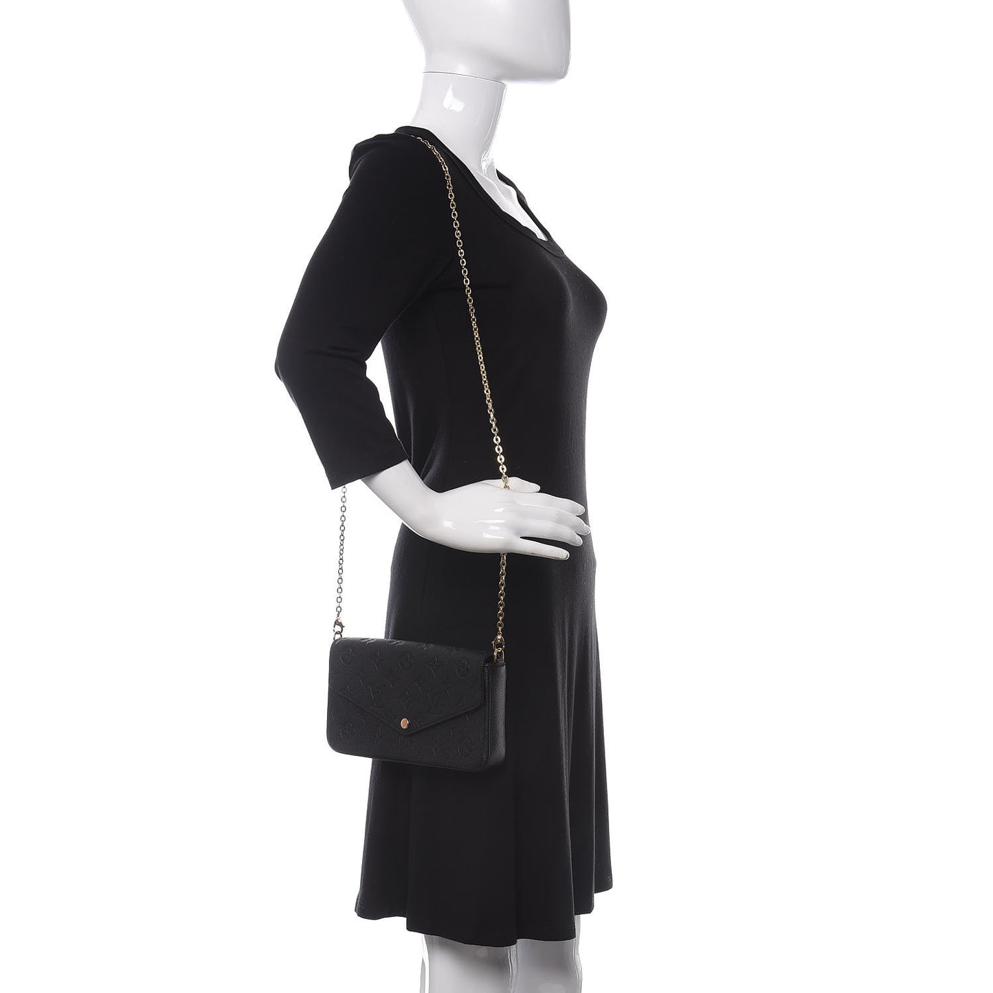 Empreinte Pochette Felicie Chain Wallet Black