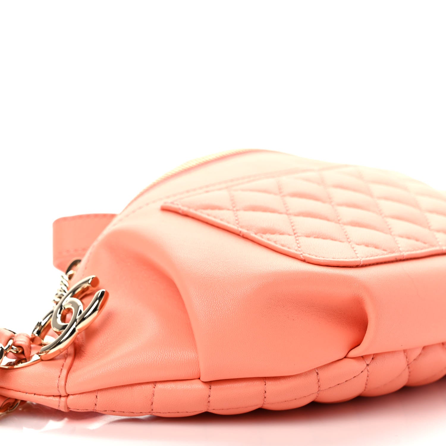 Chanel Lambskin Quilted Bi Waist Bag Fanny Pack Orange 8 of 10