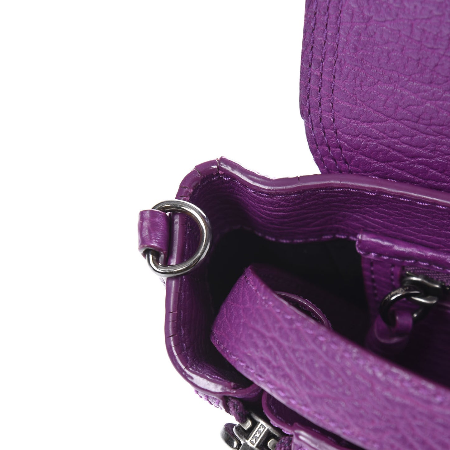 3.1 Textured Calfskin Mini Pashli Satchel Orchid