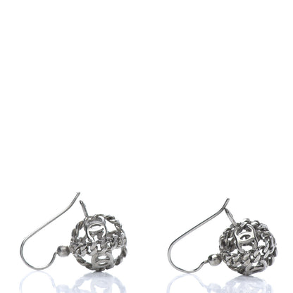 Chanel CC Round Earrings Silver 4 of 5